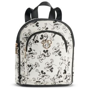 Disney Black and White Mickey Mouse Backpack all over